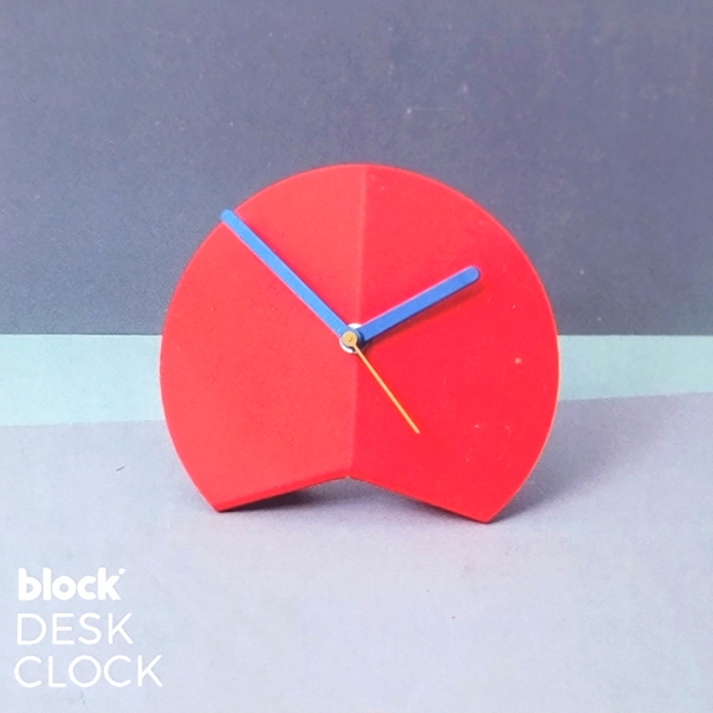 NEW - BLOCK Mountain Fold desk clock - red and blue - from Nordstrom